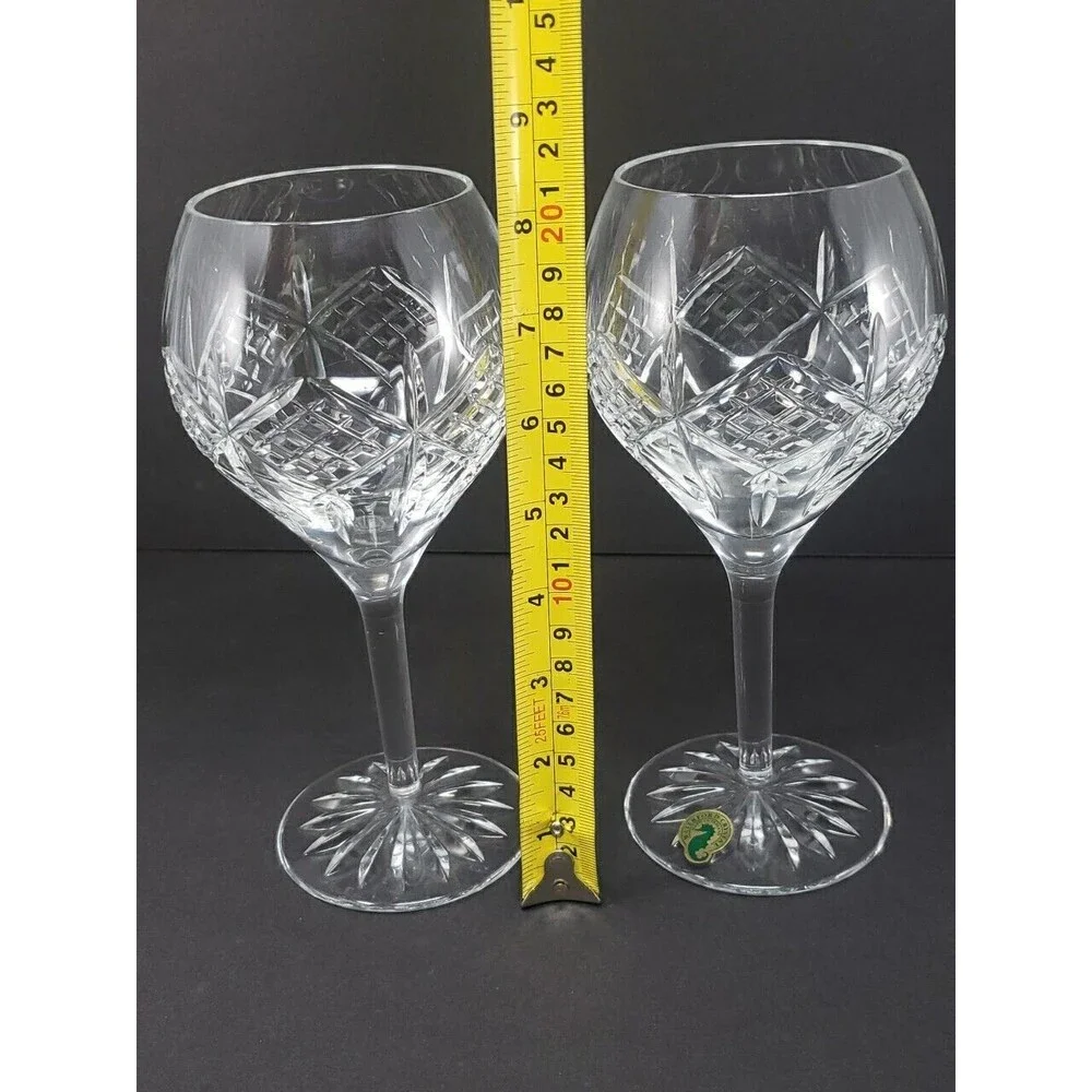 Grainne by Waterford Crystal Wine Glasses Goblets Crafted In Ireland  8.25